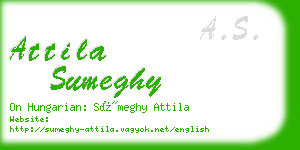 attila sumeghy business card